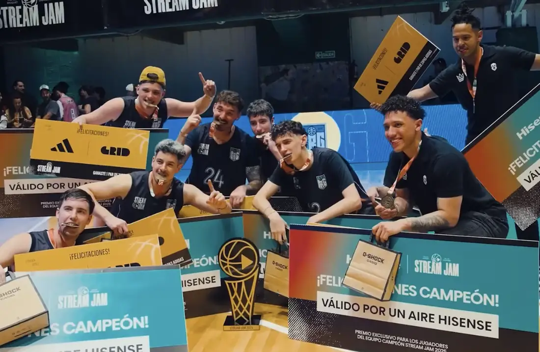 Podio del campeón con marcas